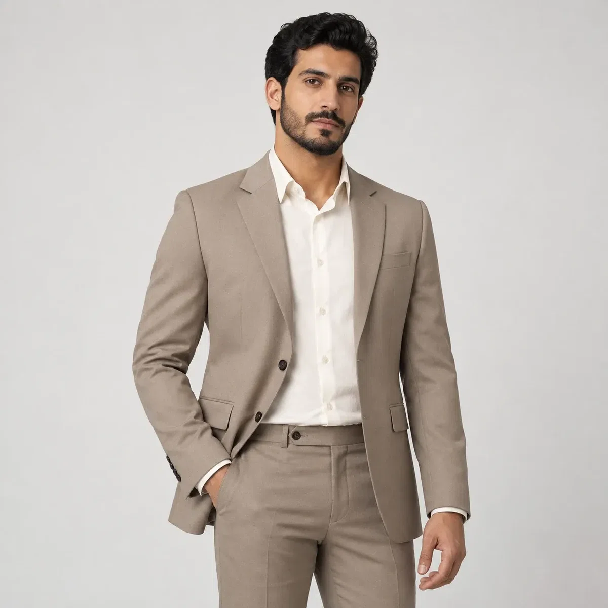Poly-viscose for Middle East Corporate Suiting