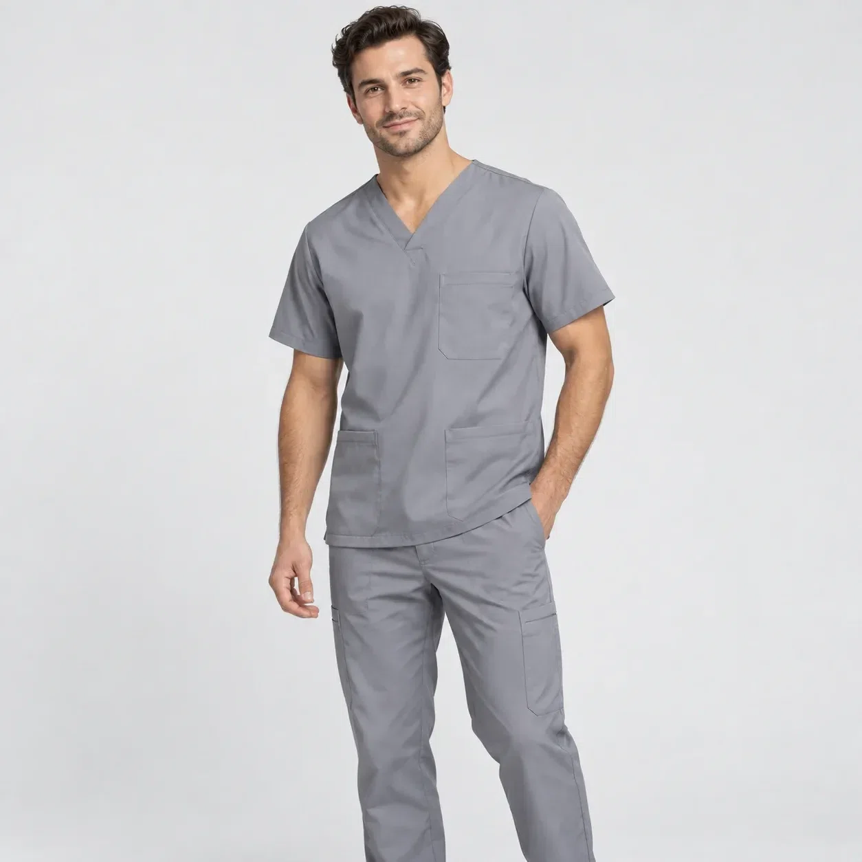 Healthcare uniforms for clinics and care teams in Saudi Arabia — Check Arabic and English markings