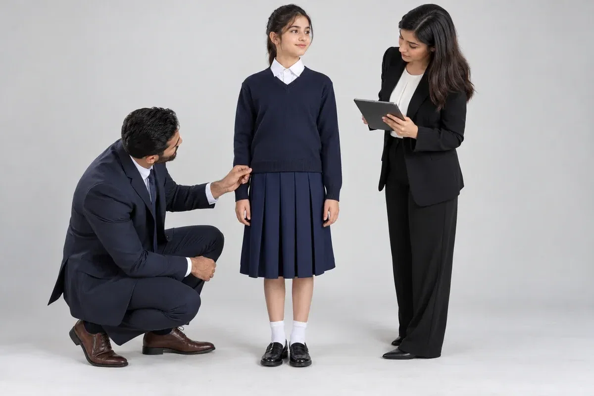 School Uniforms for Bahrain Measured Wardrobe Planning — Collect Top and Trouser Sizes Separately