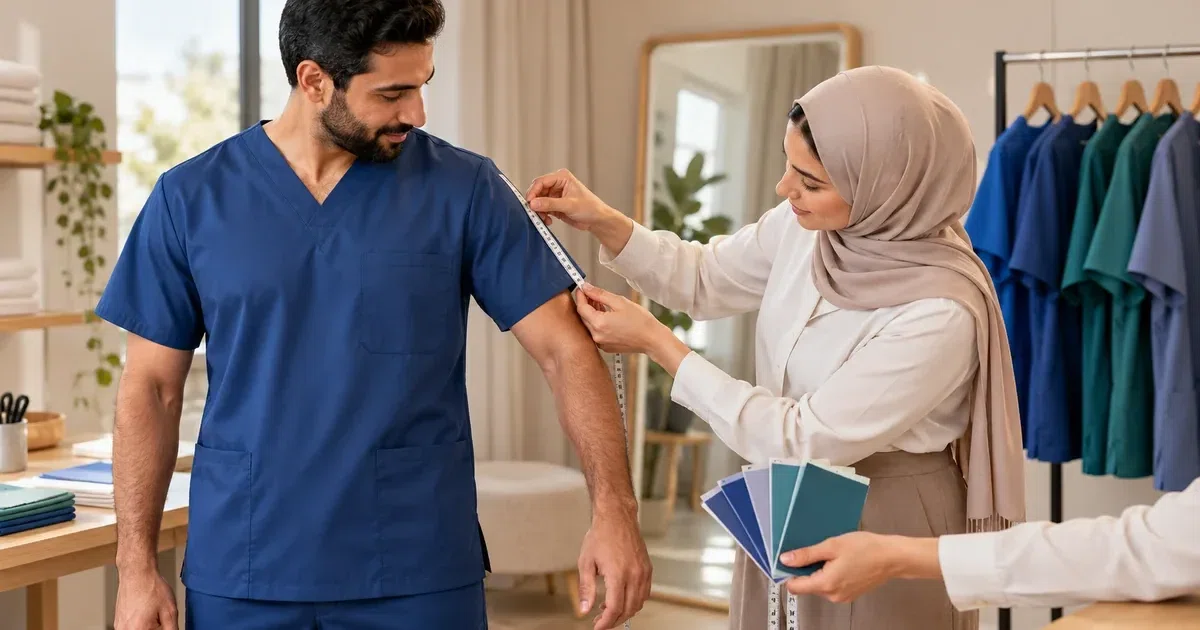 Custom healthcare uniforms for teams in Kuwait — Keep Every Artwork Revision Traceable