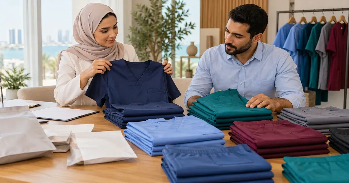Custom healthcare uniforms for teams in Kuwait — Compare a Fully Defined Uniform Kit