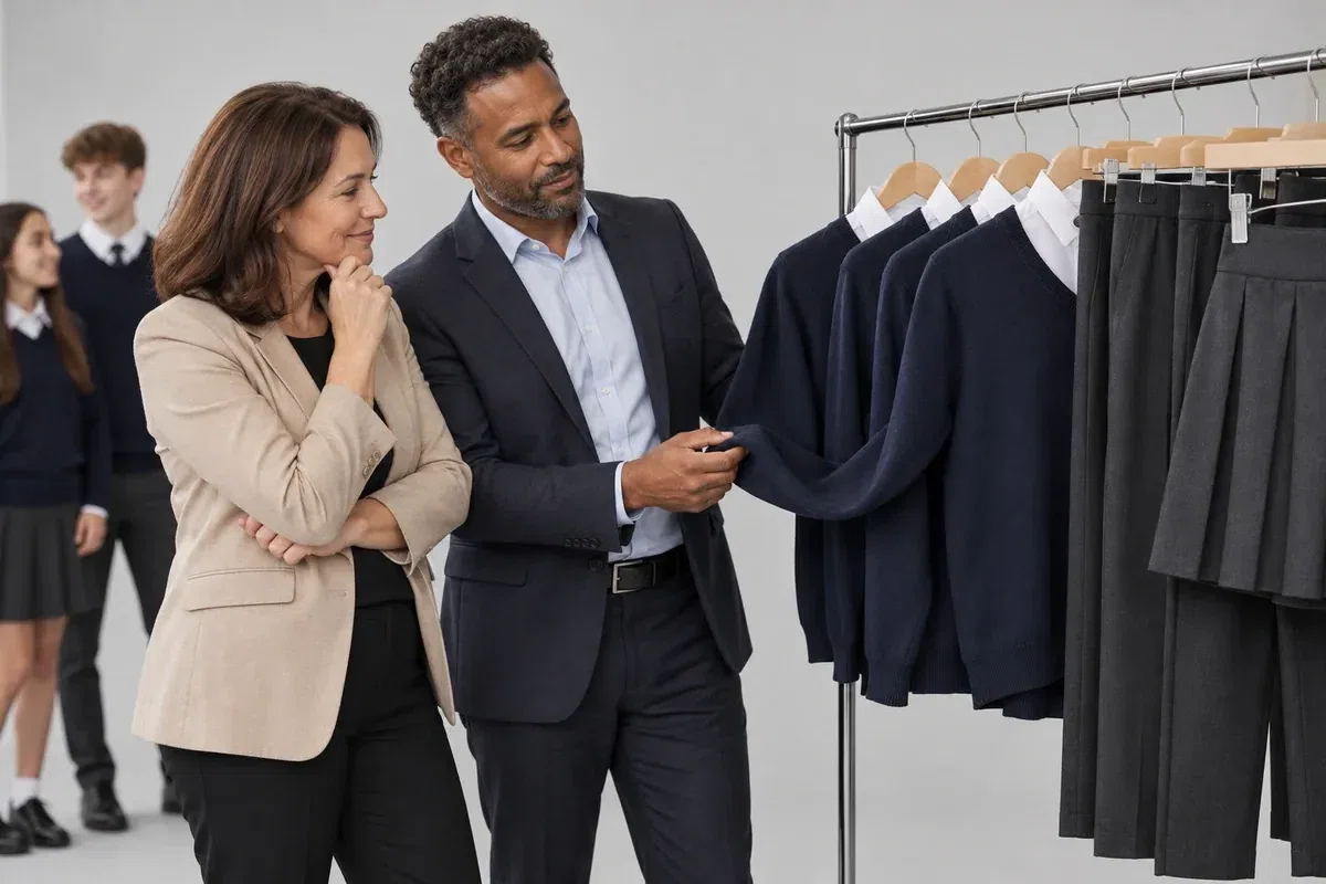 School Uniforms for Irish Schools and Institution Buyers — Keep crest artwork approvals traceable