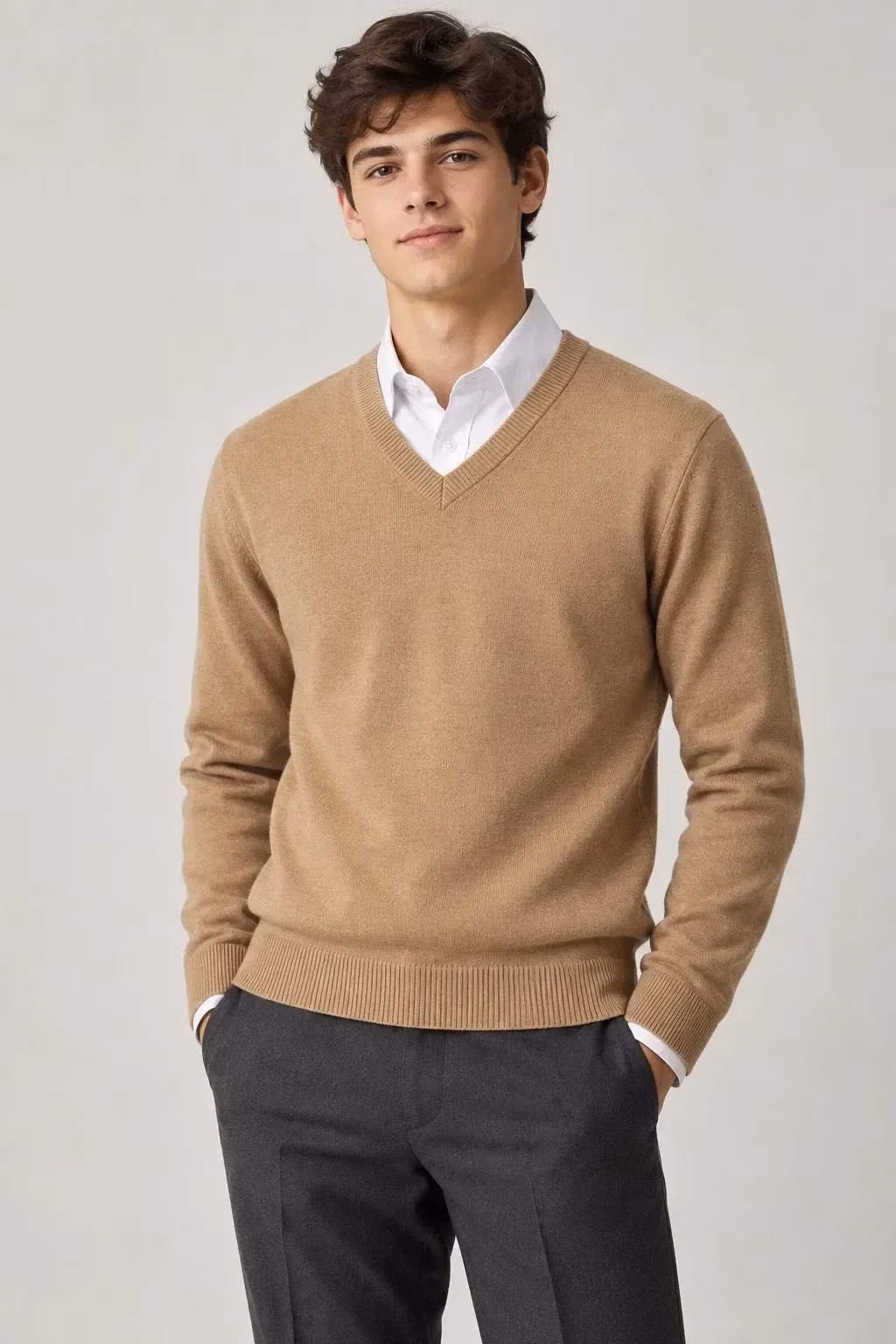 Custom V-Neck Sweaters with Full Sleeves