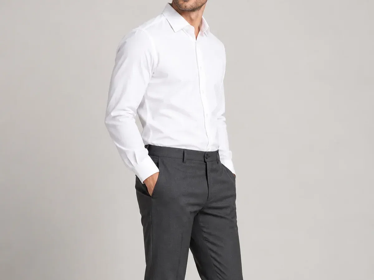 Person wearing custom Dress Slacks.