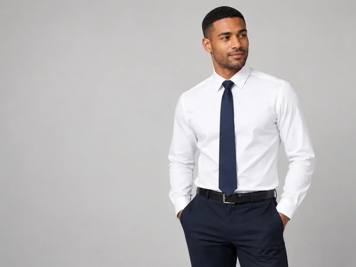 Person wearing custom Neckties.