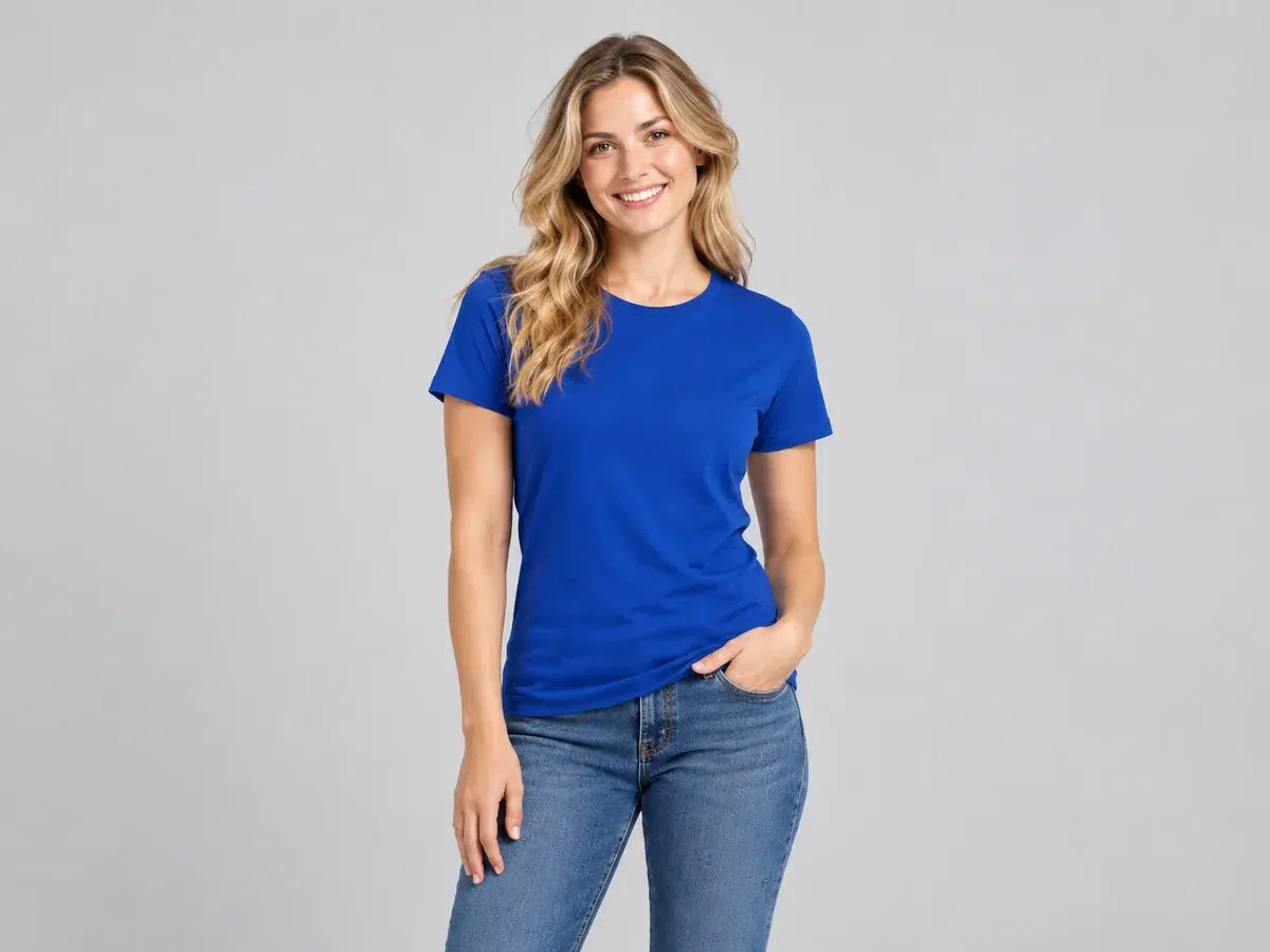 Person wearing custom Club T-Shirts.