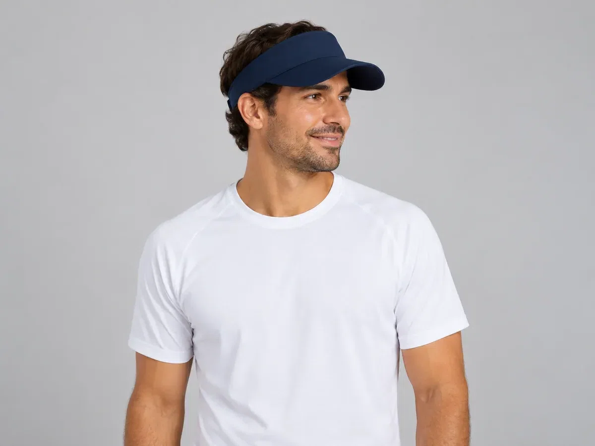 Person wearing custom Visors.