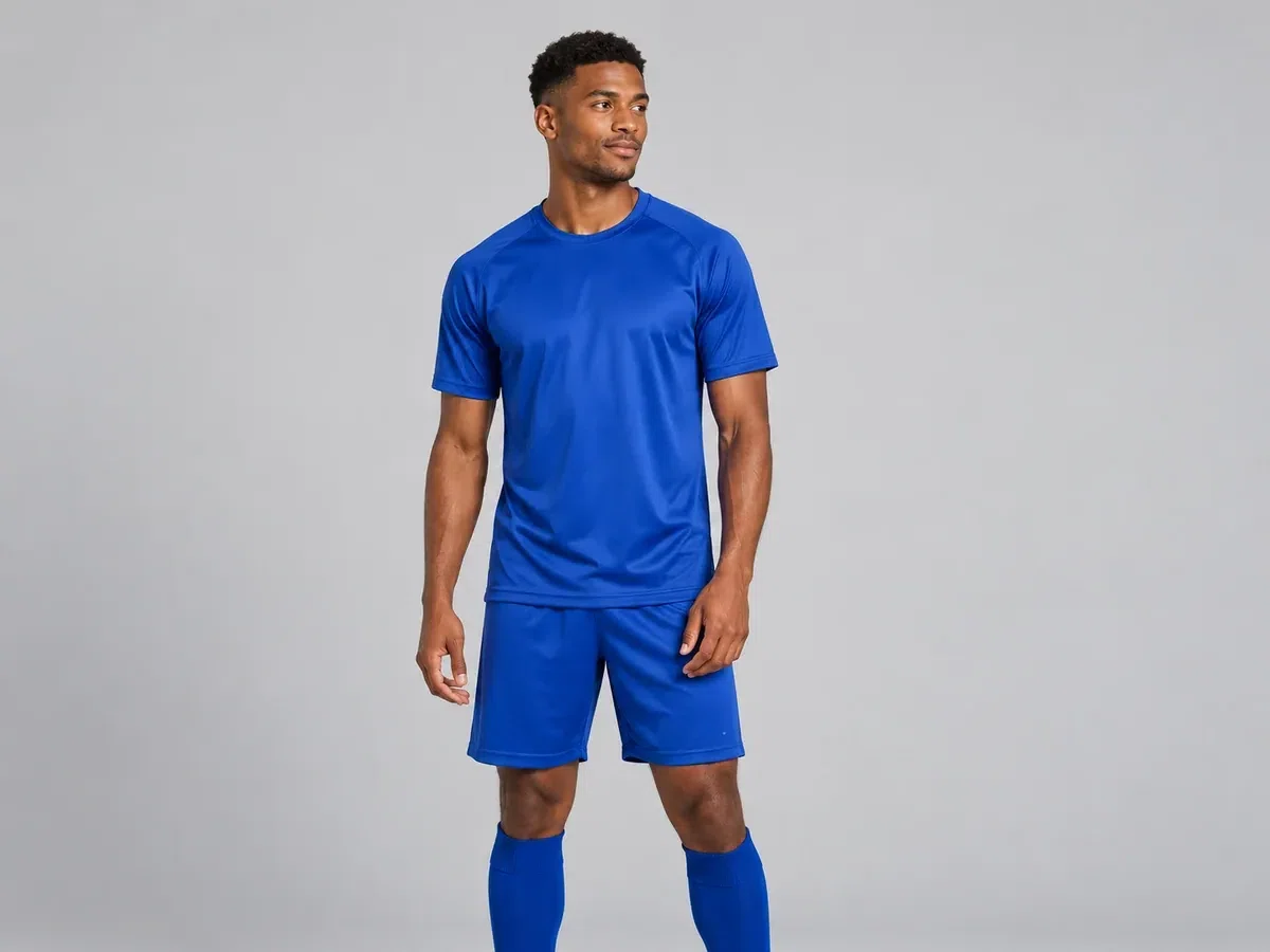 Person wearing custom Soccer Uniforms.