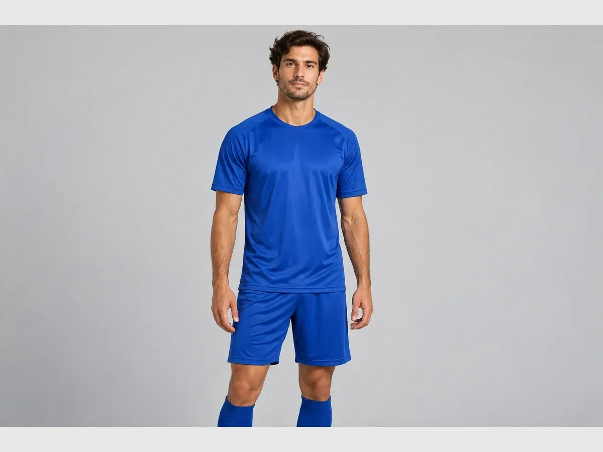 Person wearing custom Soccer Uniforms.