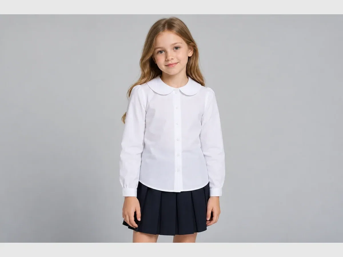 Person wearing custom Peter Pan Collar Blouses.