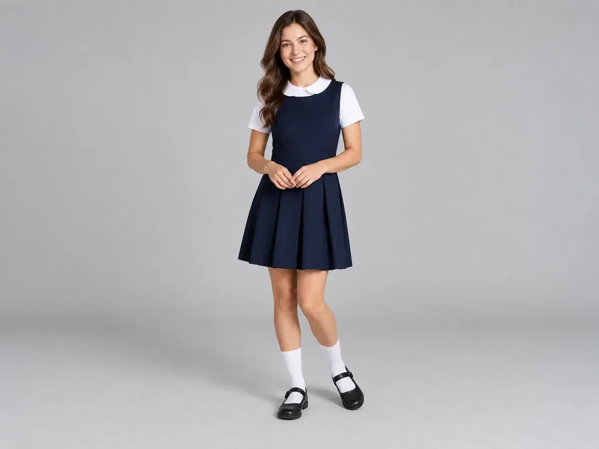 Person wearing custom School Socks.