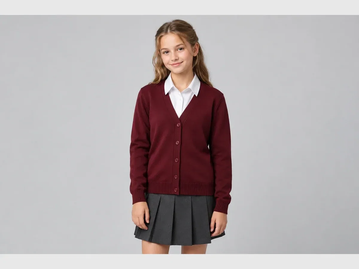 Person wearing custom Cardigans.