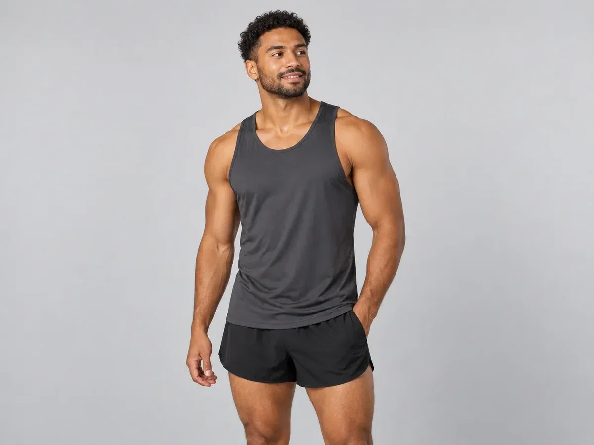 Person wearing custom Singlets.