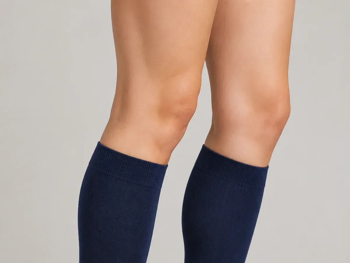 Person wearing custom Compression Socks for Nurses.