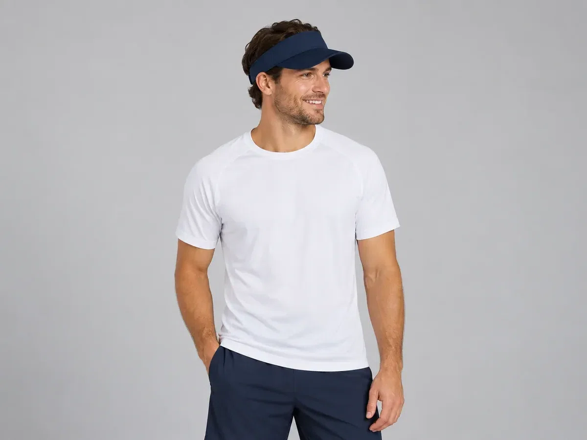 Person wearing custom Visors.